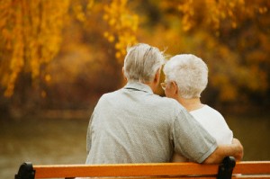 Elder Couple Sitting on a Bench